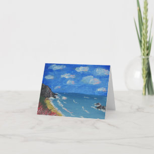 Cornish Coast print from Original Artwork Feiertagskarte