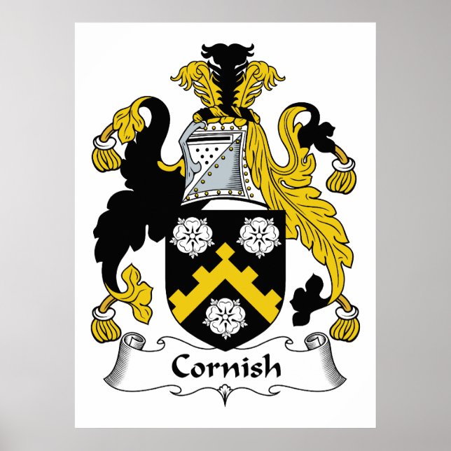 Cornish Familienwappen Poster (Vorne)