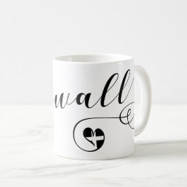 Cornish Flag in Heart, Cornwall Kaffeetasse