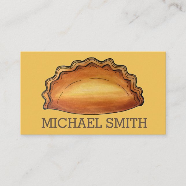 Cornish Pasty UK British Meat Pie Savory Pastry Visitenkarte (Vorderseite)