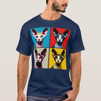 Cornish Rex Art Cat Lovers T-Shirt