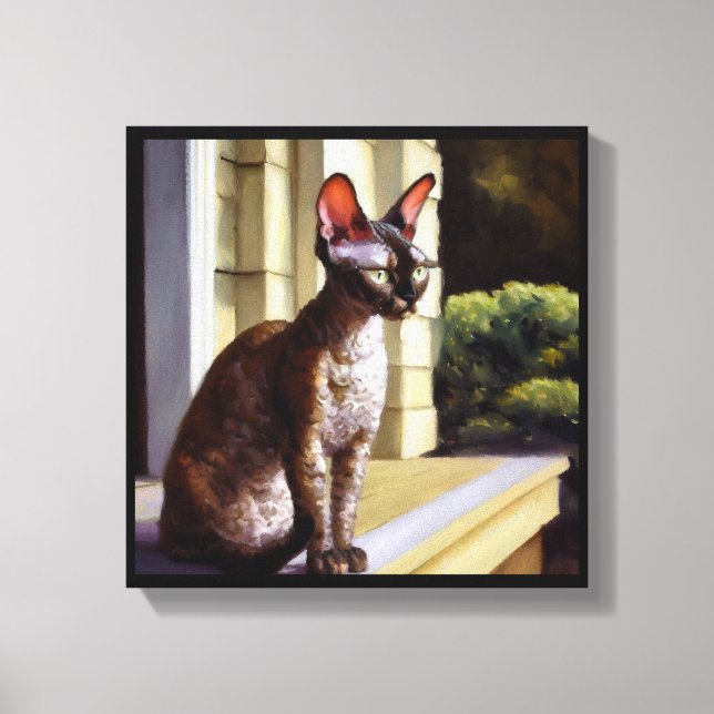 Cornish Rex Cat Leinwanddruck (Vorderseite)