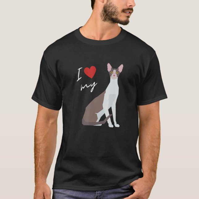 Cornish Rex Cat Mama für Katze T-Shirt (Vorderseite)