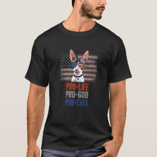 Cornish Rex Cat Pro Life Pro God Pro Cats American T-Shirt