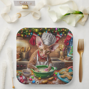 Cornish Rex Holiday Baking: Feierliche Weihnachten Pappteller