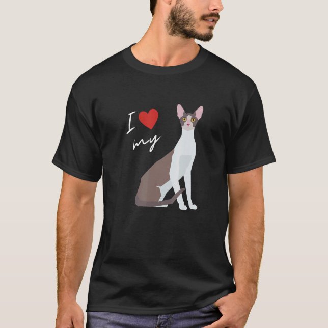 Cornish Rex Katzenmutter für Katze T-Shirt (Vorderseite)