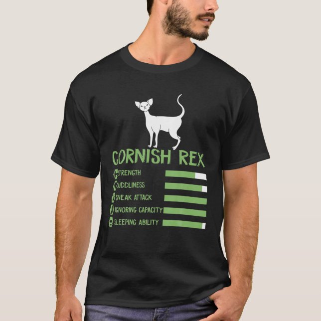 Cornish Rex, Niedlich Cornish Rex Cat T-Shirt (Vorderseite)