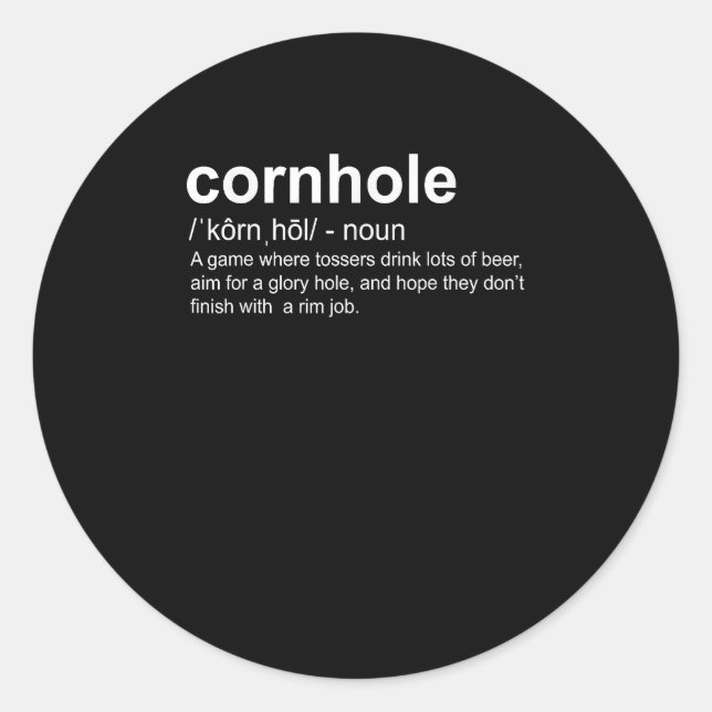 Cornloch-Player für die Wörterbuchdefinition Runder Aufkleber (Vorderseite)