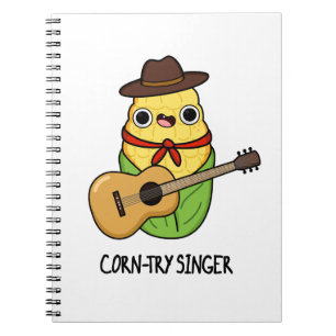 Corntry Singer Funny Corn Pun Notizblock