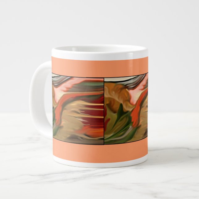 Cornucopia Abstrakt Art Jumbo-Tasse (Vorderseite Links)