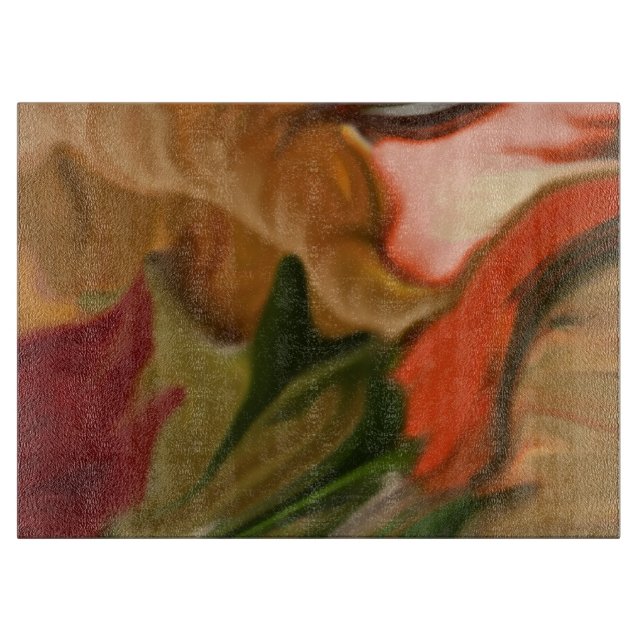 Cornucopia Abstrakt Art Schneidebrett (Vorderseite)