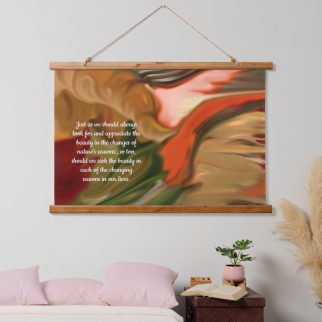 Cornucopia Abstrakt Art Wandteppich Mit Holzrahmen (Schlafzimmer)