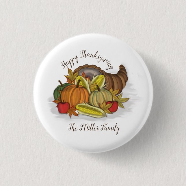 Cornucopia Harvest Button (Vorderseite)