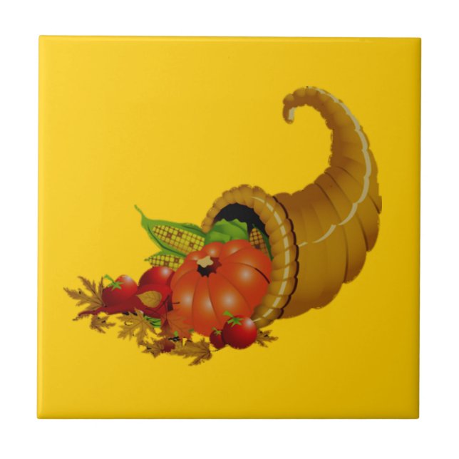 Cornucopia/Horn von Plenty Fliese (Vorderseite)