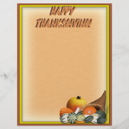 Cornucopia mit Fall Gourds Flyer