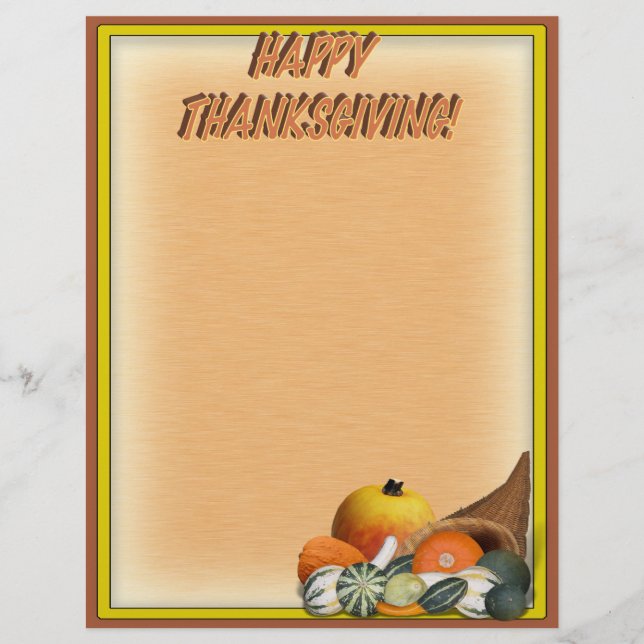 Cornucopia mit Fall Gourds Flyer (Vorne)