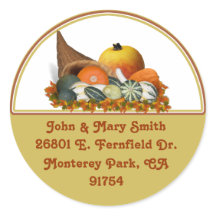 Cornucopia mit Fall Gourds