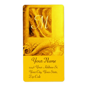 CORNUCOPIA MONOGRAM , hellgoldgelb braun