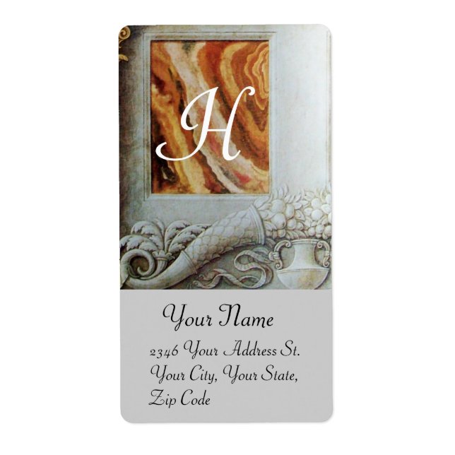 CORNUCOPIA MONOGRAM , schwarz-weiß, graubraun (Vorne)