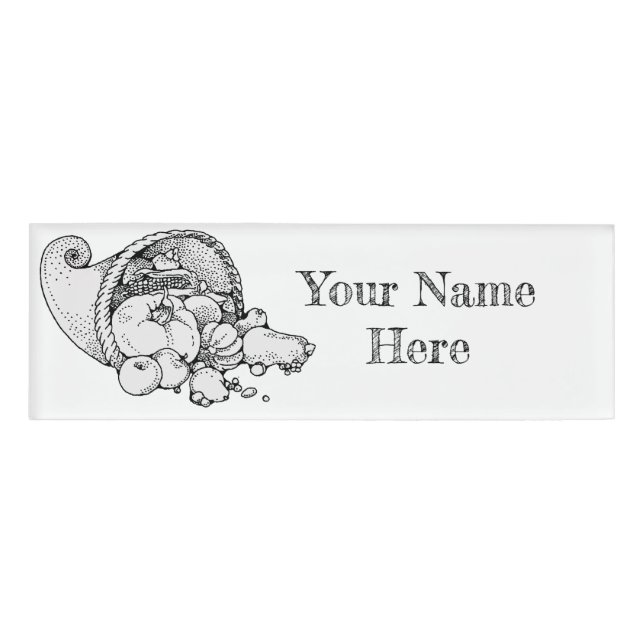 Cornucopia Namenschild (Vorderseite)