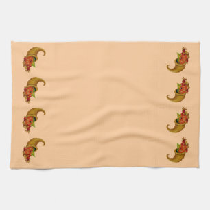 Cornucopia Row Peach Küchen Handtücher