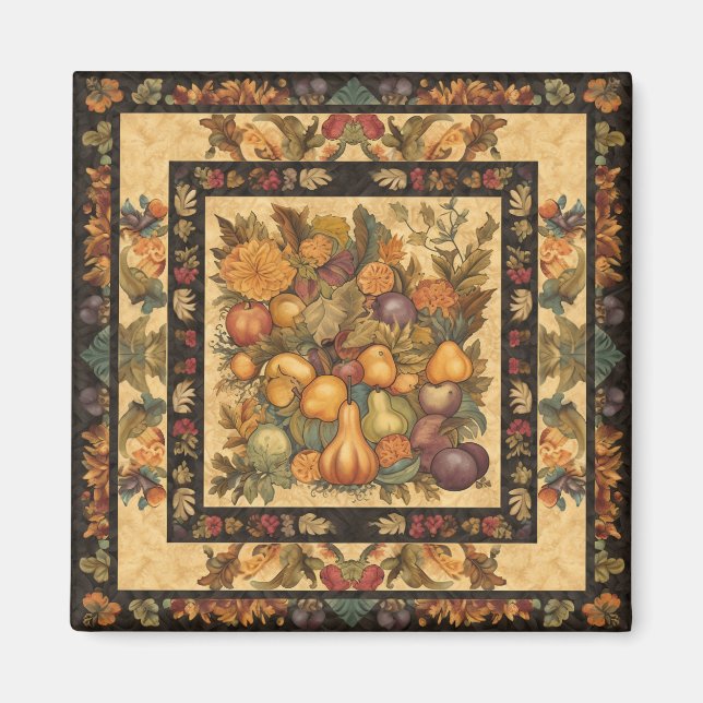 Cornucopie Gemustert Magnet (Vorne)