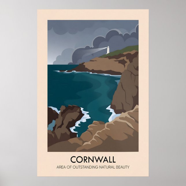 Cornwall AONB Travel Poster (Vorne)