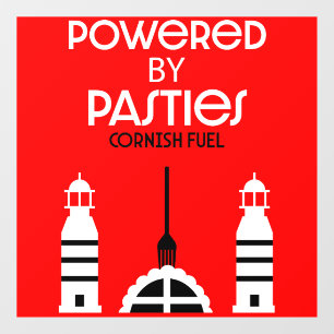 Cornwall Cornish Pasteten Englisches Essen Fensteraufkleber