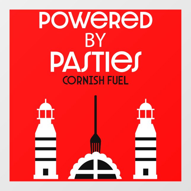 Cornwall Cornish Pasties English Food Fensteraufkleber (Blatt)