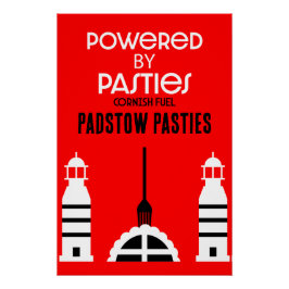 Cornwall Cornish Pasties English Food Poster