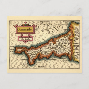 Cornwall, Cornwaile Landkreis England Antiquariäre Postkarte