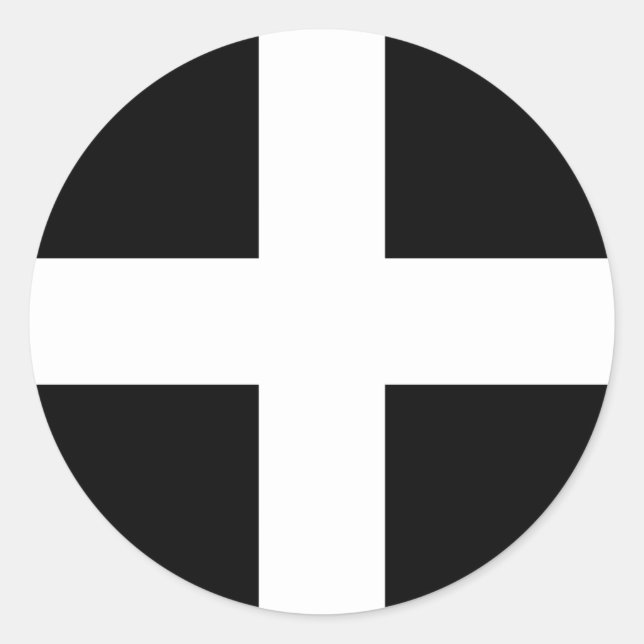 Cornwall (Cornwall) (Landkreis von England, Verein Runder Aufkleber (Vorderseite)