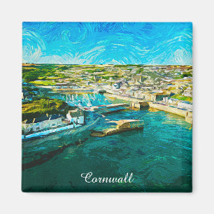 Cornwall England Küstenlandschaft Ölmalerei Magnet