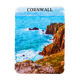 Cornwall England UK Küstenlandschaft Magnet