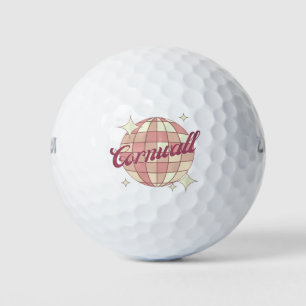 Cornwall England UK Retro Vintag Golfplatz Golfball