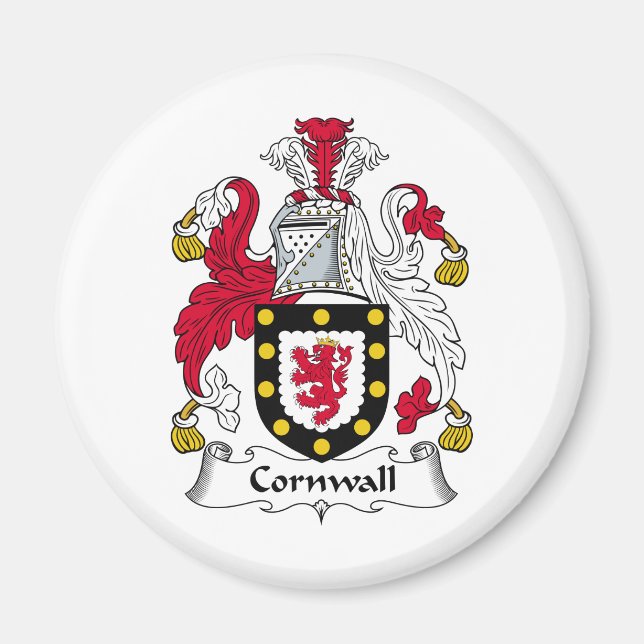 Cornwall-Familienwappen Magnet (Vorne)