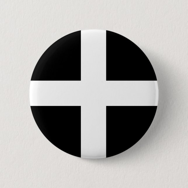 Cornwall-Flagge Button (Vorderseite)