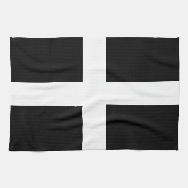 Cornwall-Flagge Küchentuch (Horizontal)