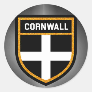 Cornwall-Flagge Runder Aufkleber