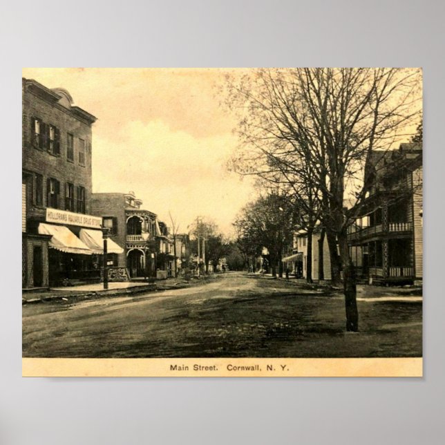 Cornwall, New York, Main St, 1909, Plakat (Vorne)