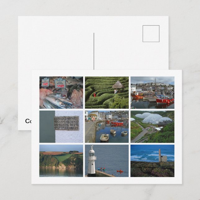 Cornwall Postkarte (Vorne/Hinten)
