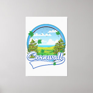 Cornwall Reise Logo Leinwanddruck