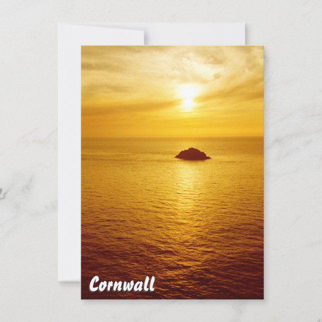 Cornwall-Sonnenuntergangskarte (Vorderseite)