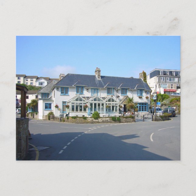 Cornwall, St Mawes Pub Postkarte (Vorderseite)