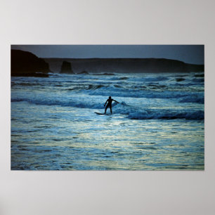 Cornwall Surfing Poster