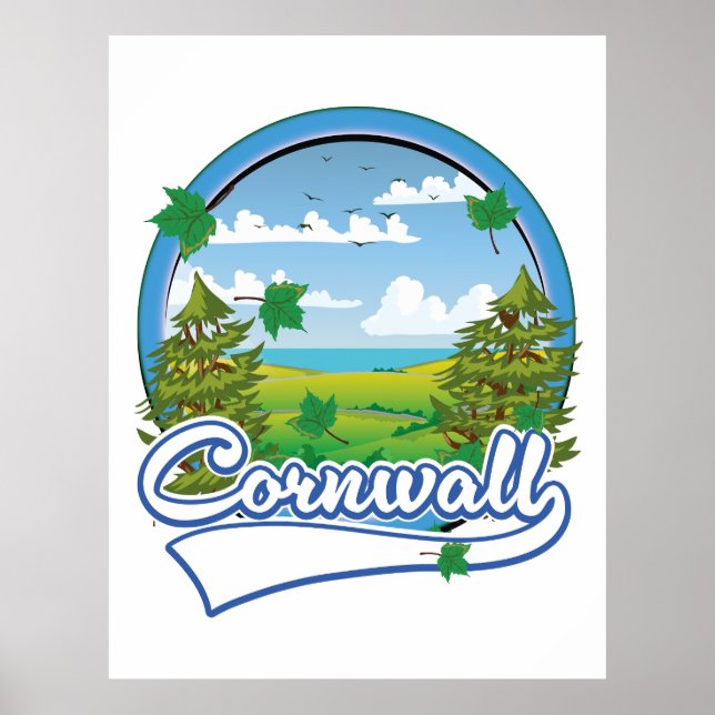 Cornwall Travel Logo Poster (Vorne)