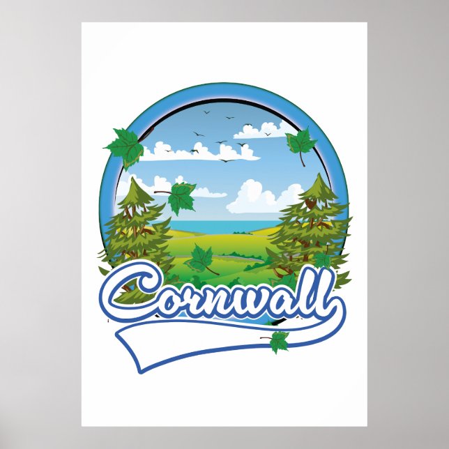 Cornwall Travel Logo Poster (Vorne)