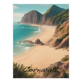 Cornwall UK Strand Reiseplakat Poster