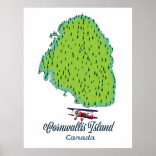 Cornwallis Island, Kanada Reiseplan Poster