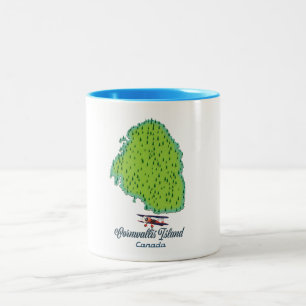 Cornwallis Island, Kanada Reiseplan Zweifarbige Tasse